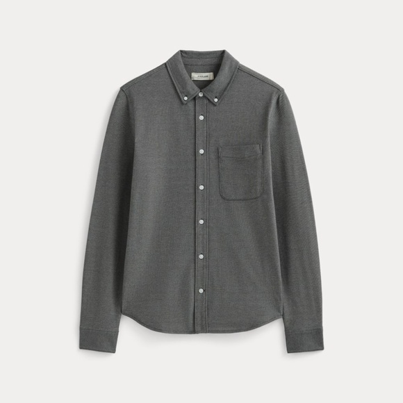 Everlane Men's Startup Shirt in Black Chambray, Size Medium, Cotton/Polyester - Picture 4 of 4